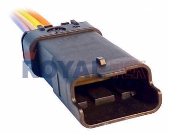 FICHA DE CONEXION ROYALTEK FICHA DE CONEXION ROYALTEK 4 (CUATRO) V.FAROS DELANTEROS PEUGEOT CITROEN SENSOR MAP.(CONTRICHA RTF 1631) - VENTA EN PAQUETES DE 5 UNIDADES ---